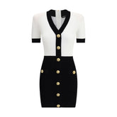 Braided pattern midi dress